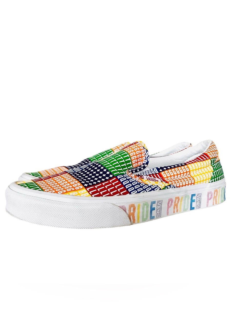🌈 Vans Unisex Slip-On Pride Rainbow Sneakers, Mens 8, Women’s 9.5